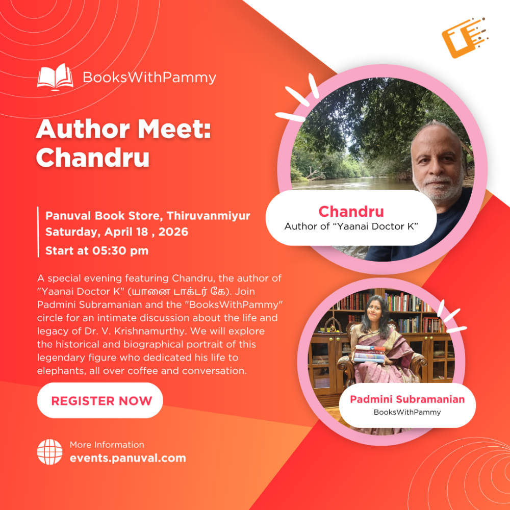 Author Meet: Chandru – Join Padmini Subramanian with her Book Circle "BooksWithPammy" over Coffee & Conversation