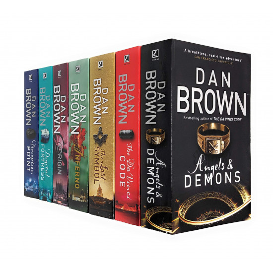 Robert Langdon Series Collection 7 Books Set By Dan Brown (Angels And Demons, The Da Vinci Code, The Lost Symbol, Inferno, Origin, Digital Fortress, Deception Point)